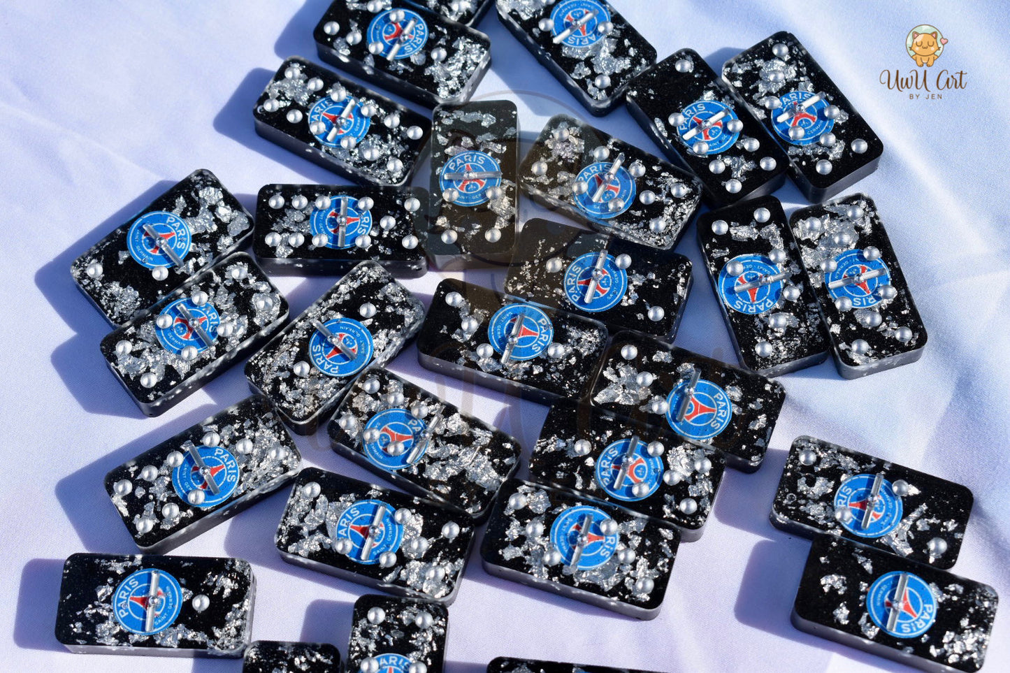 Handmade custom dominoes- classic set of 28, personalized domino gift set